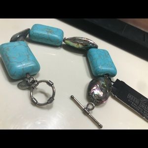 Blue and silver bracelet